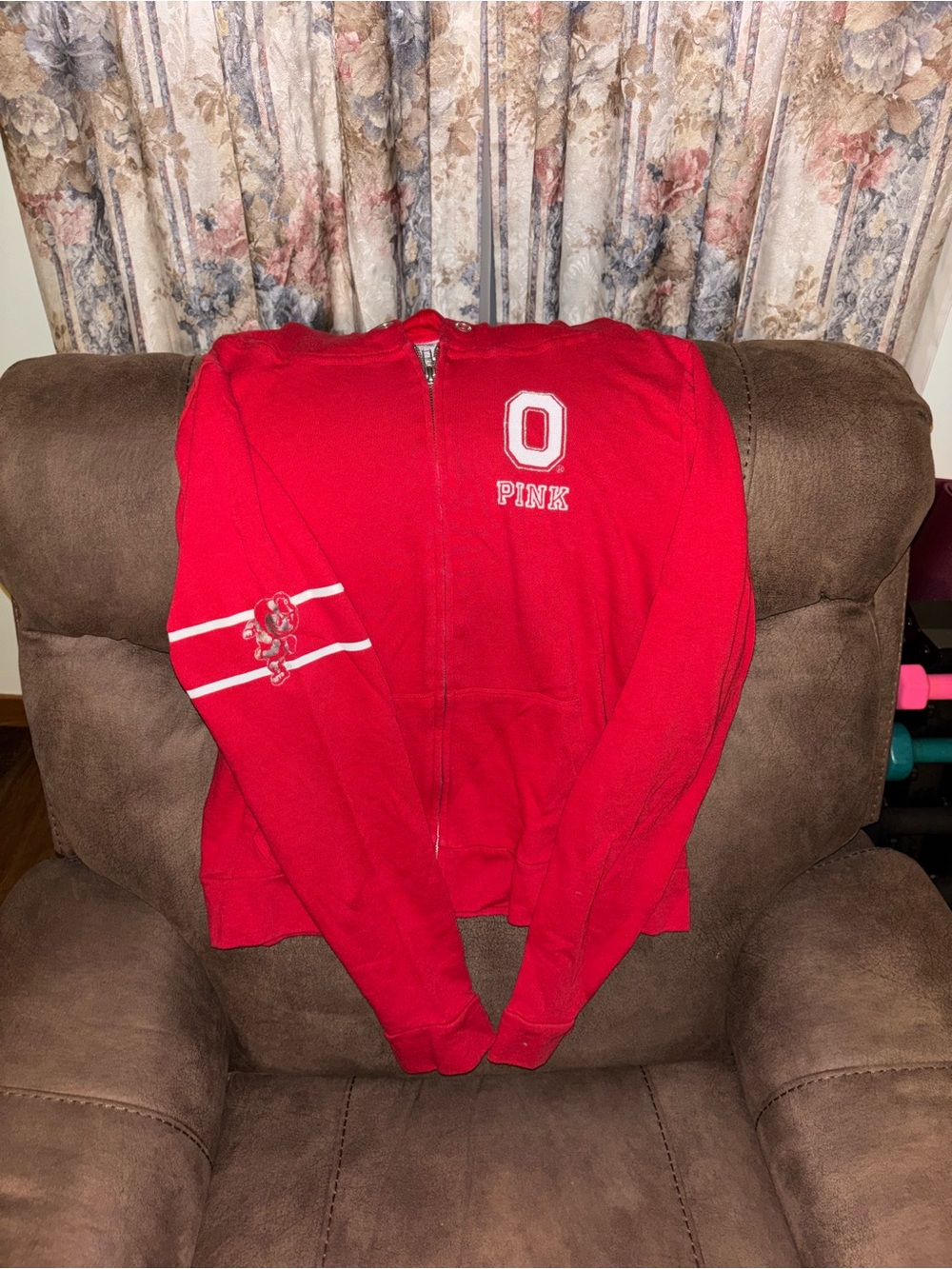 PINK Victoria's Secret Red Full-Zip Sweater Jacket